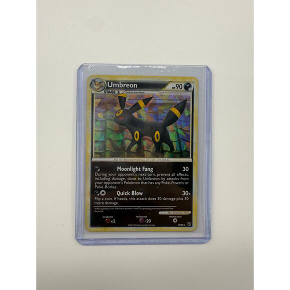 Umbreon 10/90 Holo Rare – HS Undaunted Cracked Ice Pokémon LP–NM 2010 - Picture 1 of 7
